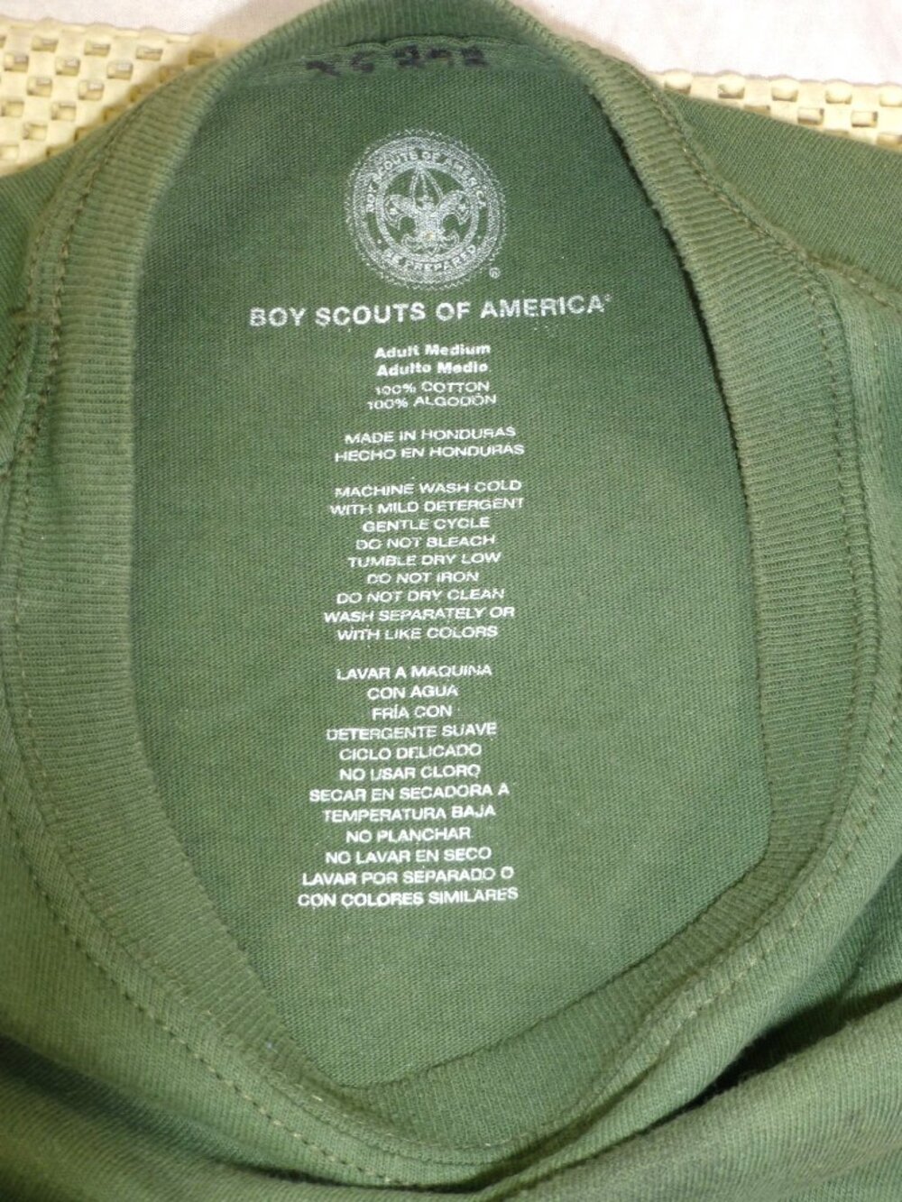 BSA Scouts Green T-Shirt Adult Medium Boy Scouts Of America 1910 Logo 100% Cotto - Picture 5 of 8